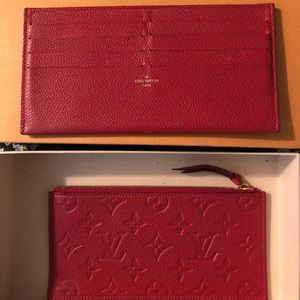 Red Louis Vuitton Cardholder and Zip Pouch